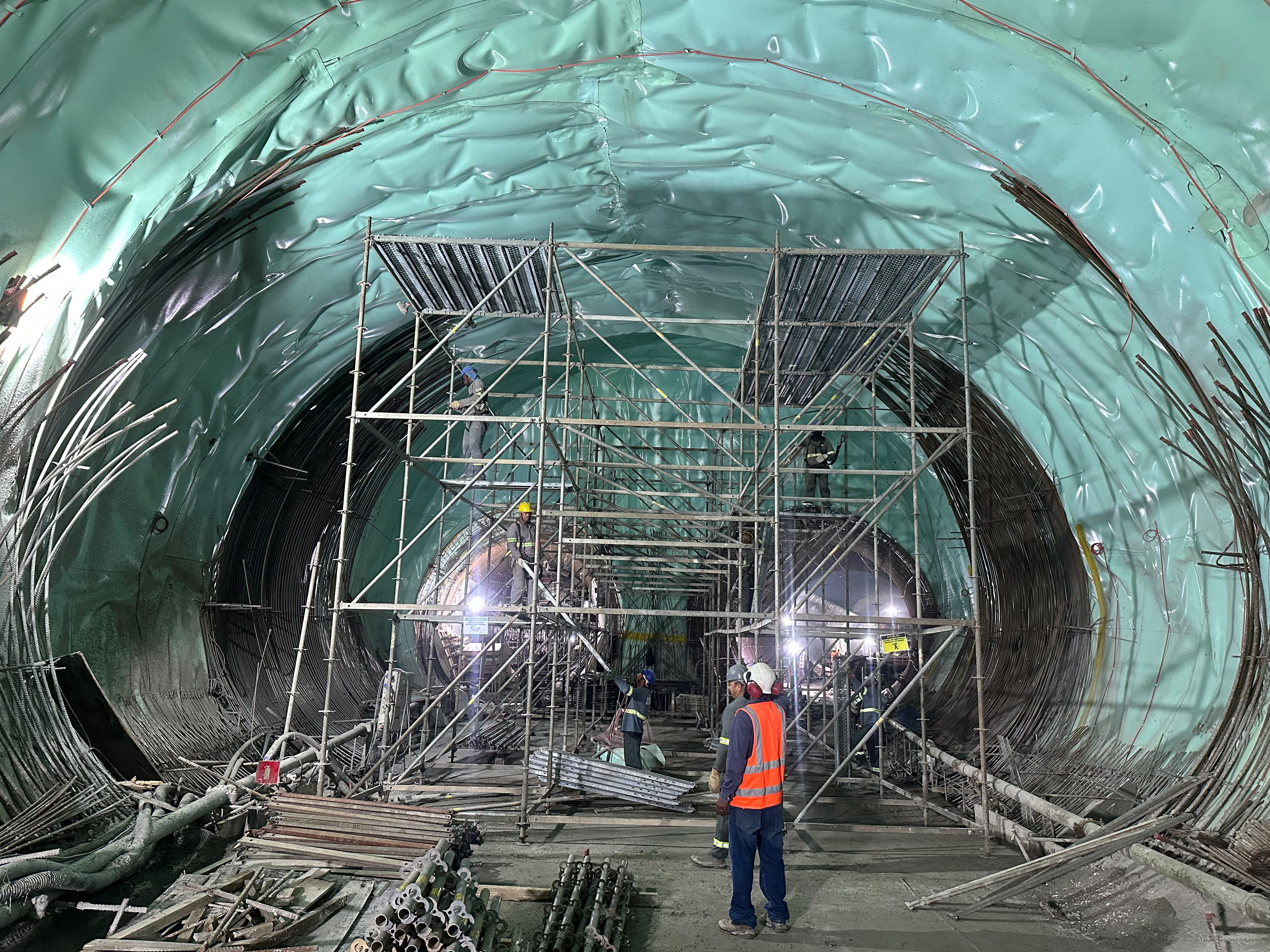 Túnel em construção